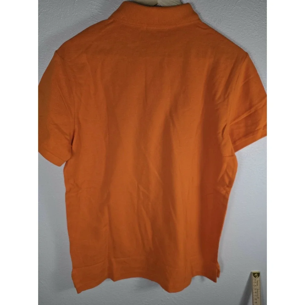 Polo Ralph Lauren Orange Custom Slim Fit Short Sleeve Polo Shirt Men Size Medium